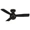 Wac Orb Indoor and Outdoor 3-Blade Smart Flush Mount Ceiling Fan 44in Matte Black with Remote Control F-004 - alternate 1